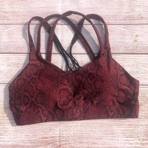 Women's ladder back Sports Snakeskin Bra